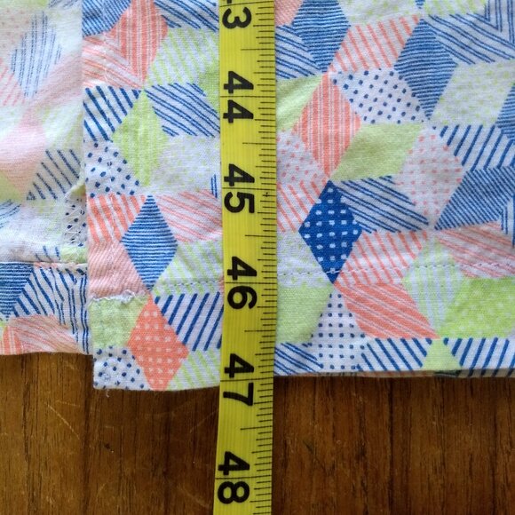 Columbia Geometric Pattern Night Gown Dress PFG Size Small Pockets Side Slit - Picture 16 of 16